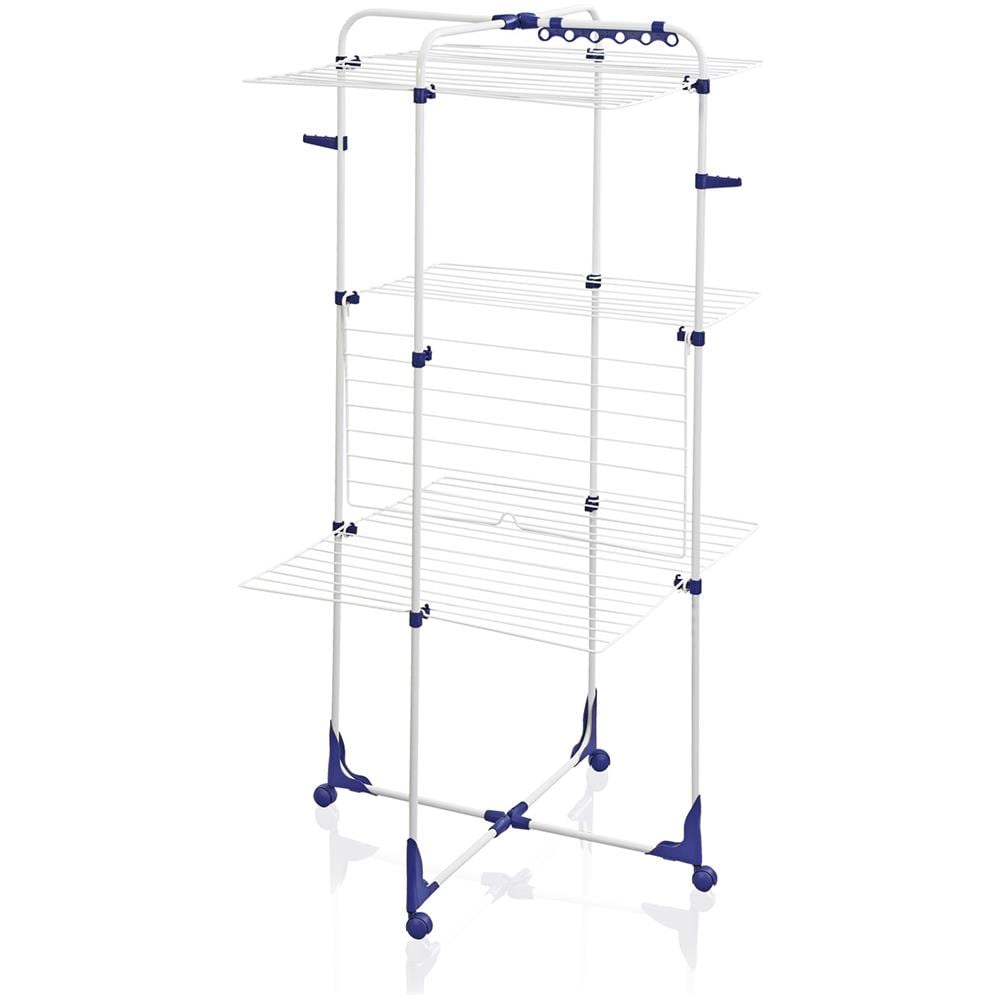 81455 stendino e filo asciugabiancheria Stendibiancheria da pavimento Blu, Bianco - Foto 1