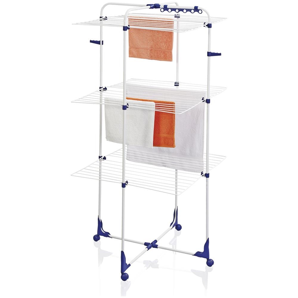 81455 stendino e filo asciugabiancheria Stendibiancheria da pavimento Blu, Bianco - Foto 2