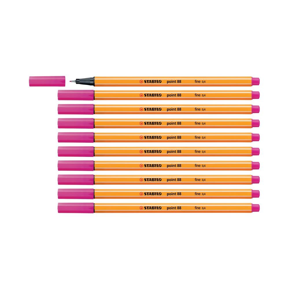 point 88 - Fineliner - Confezione da 10 - Fucsia - Foto 1