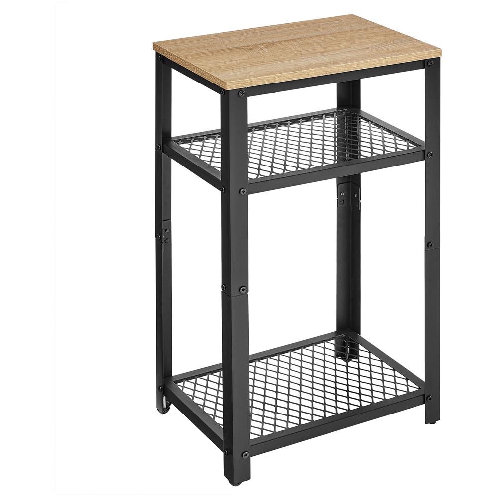 Tavolino da caffè e comodino Sonoma con 2 ripiani LET075B11 - Foto 1