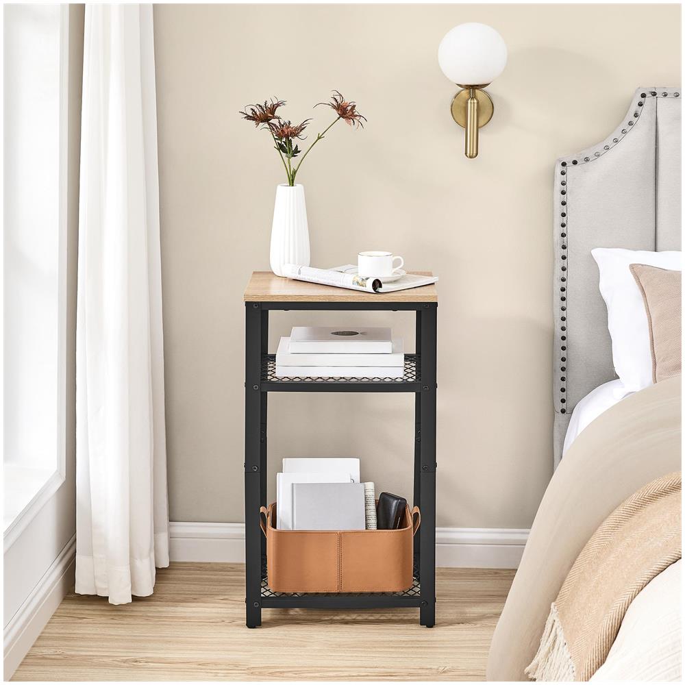 Tavolino da caffè e comodino Sonoma con 2 ripiani LET075B11 - Foto 7