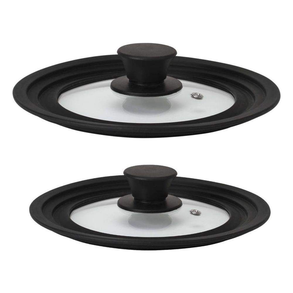 Couvercle Universel En Verre Silitop - Pour Casseroles Diamètre 16 à 20 Cm - Poignée Silicone