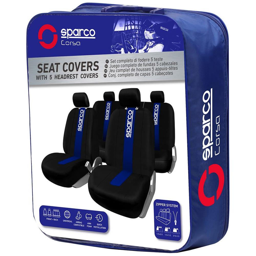 Set Completo Spc1011 Coprisedili Blu Per Auto Universali Anteriori E Posteriori - Foto 4