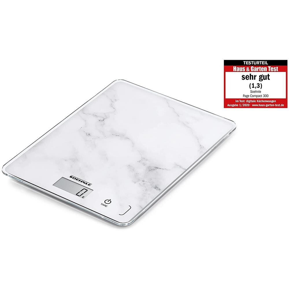 Bilancia da Cucina Digitale Page Compact 300 con Portata Max 5 Kg Colore Display LCD Colore Marmo - Foto 2