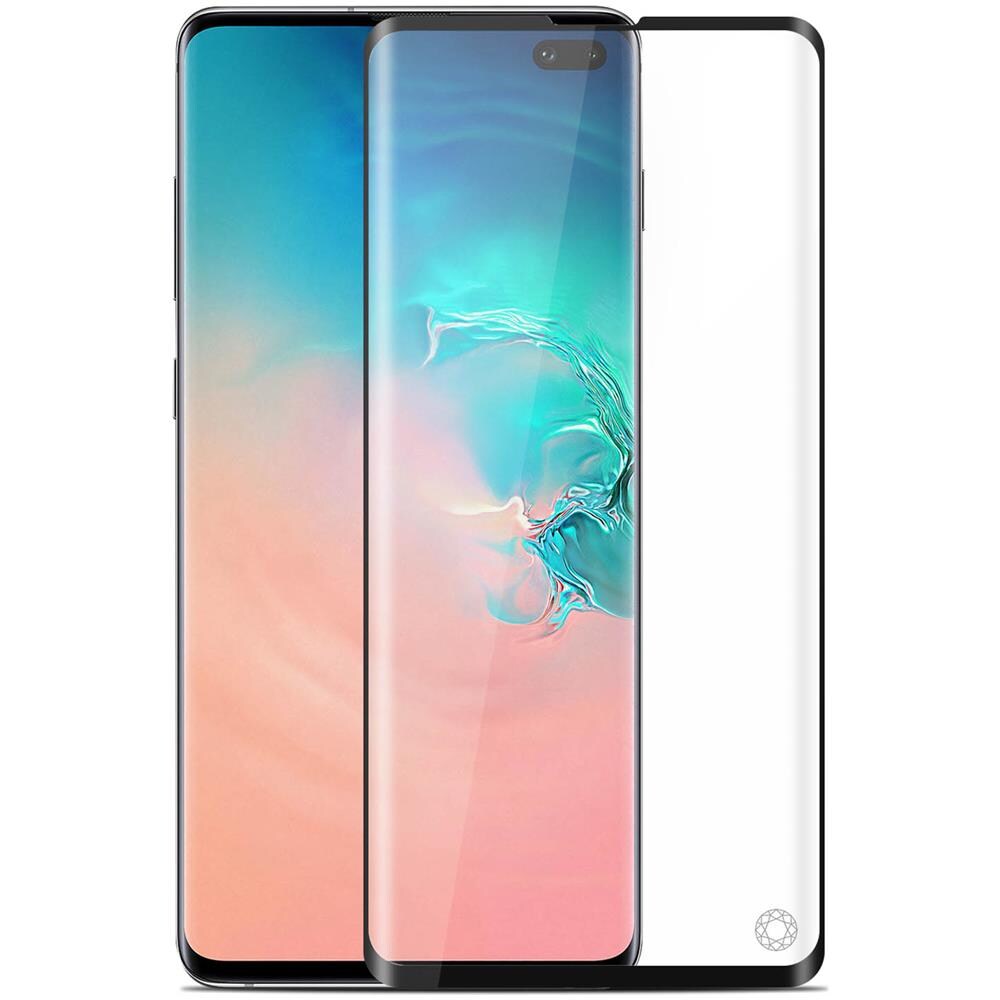Pellicola Galaxy S10 Plus Vetro Temperato 9h Oleofobico Bordi Neri - Foto 2