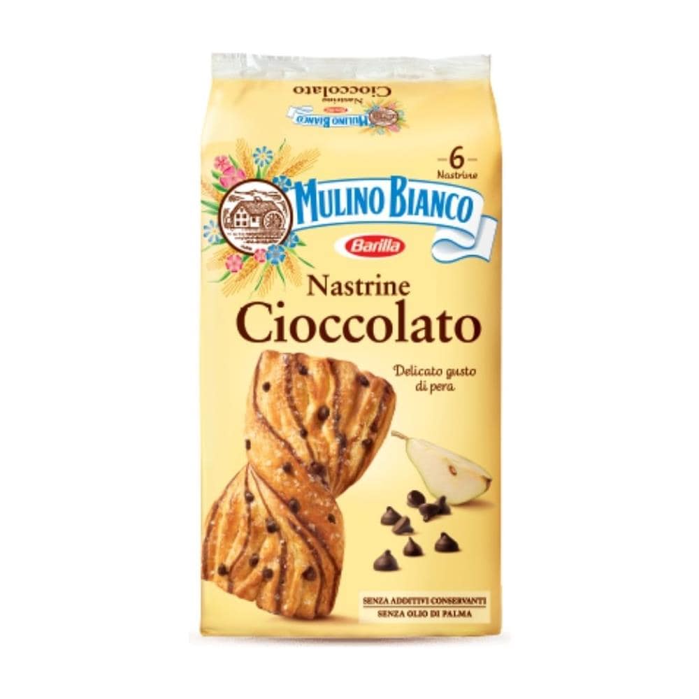 Mulino Bianco Nastrine Con Gocce Di Cioccolato In Confezione Da 6 Brioches - 240 Gr - Foto 1