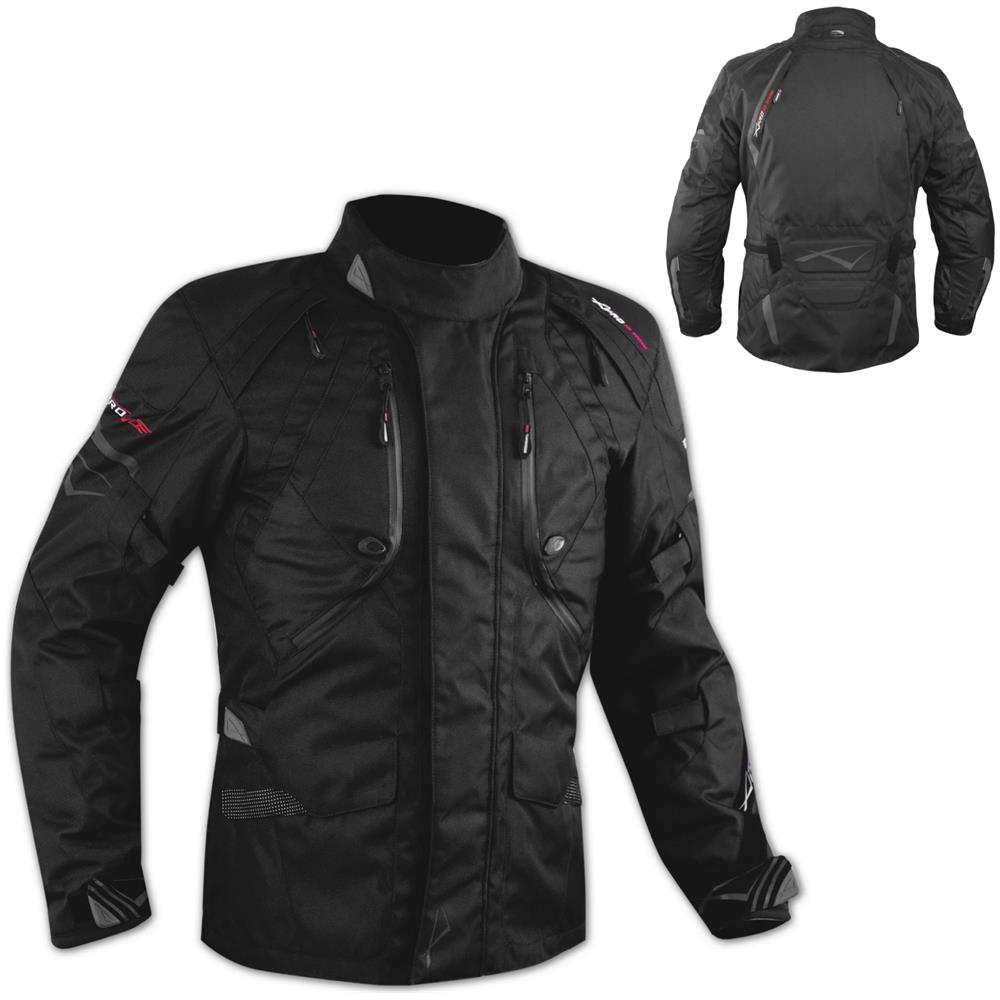 Enduro Giacca Moto Turismo Touring Cordura Impermeabile 4 Stagioni Nero L - Foto 1