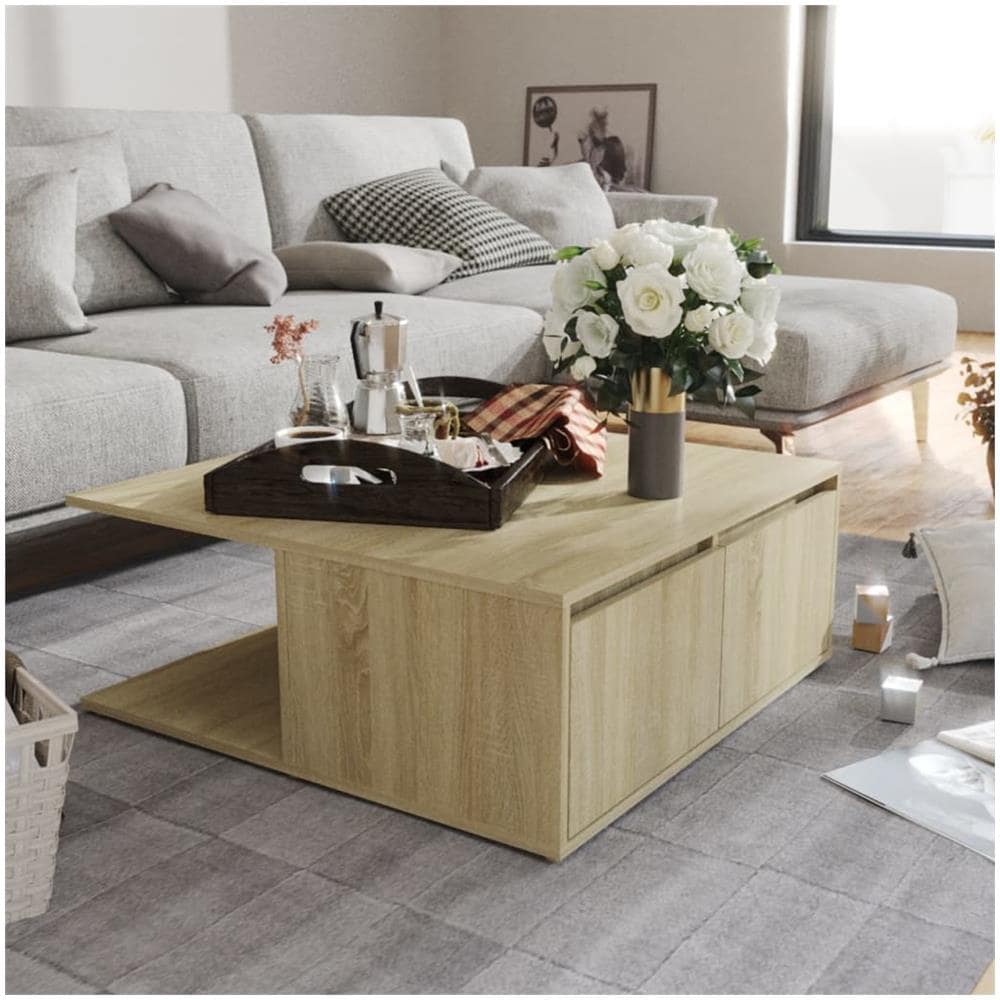 Tavolino da Salotto Rovere Sonoma 80x80x31 cm Legno Multistrato - Foto 1
