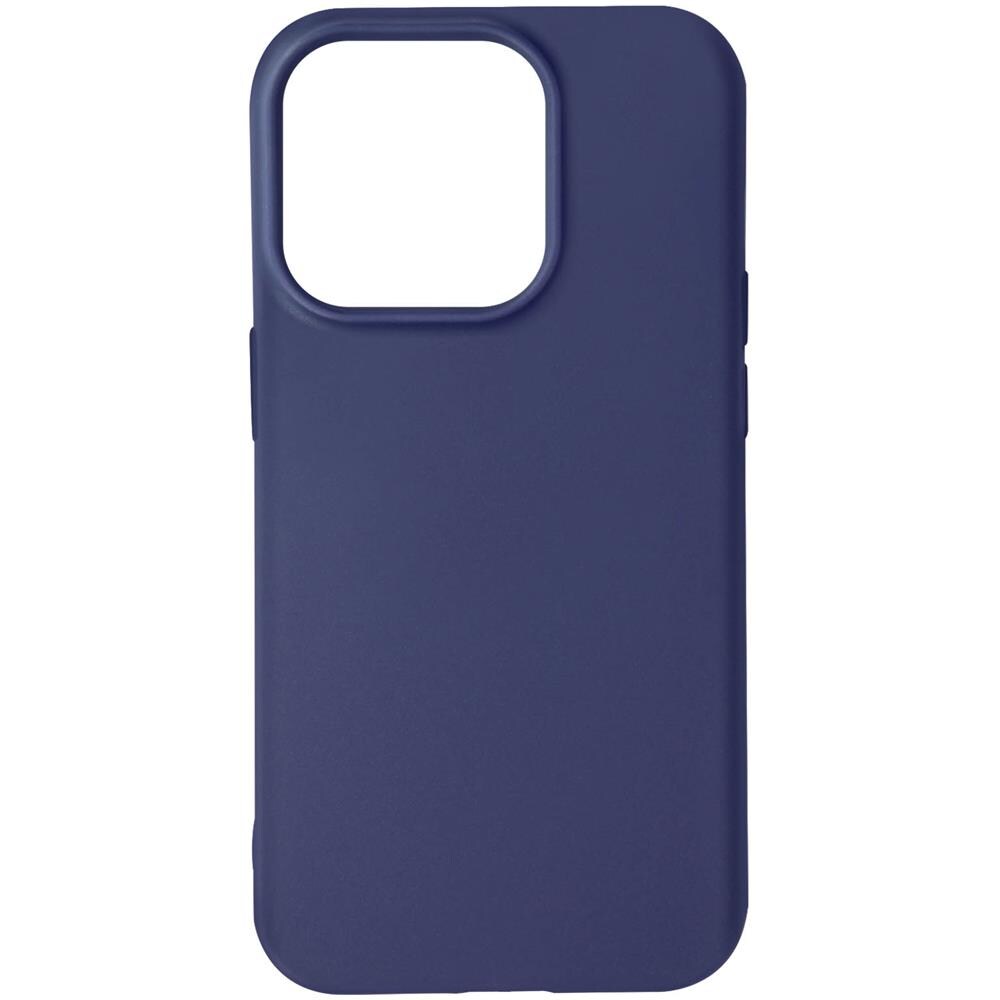 Cover Iphone 14 Pro Max Silicone Flessibile Finitura Opaca Blu Notte - Foto 2