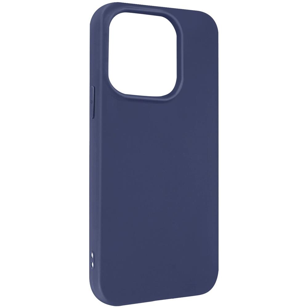 Cover Iphone 14 Pro Max Silicone Flessibile Finitura Opaca Blu Notte - Foto 1