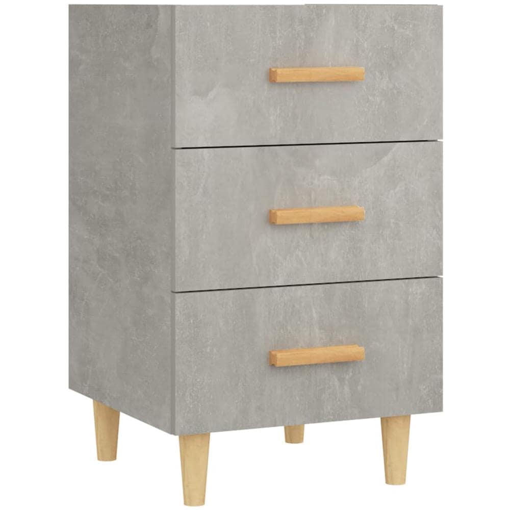 Comodino Grigio Cemento 40x40x66 Cm In Legno Multistrato - Foto 1