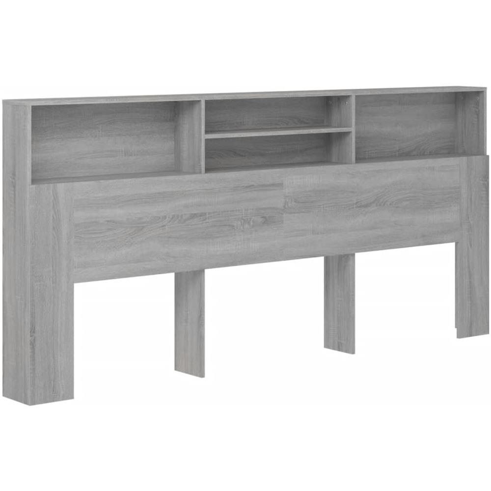 Testiera Con Contenitore Grigio Sonoma 220x19x103,5 Cm - Foto 2
