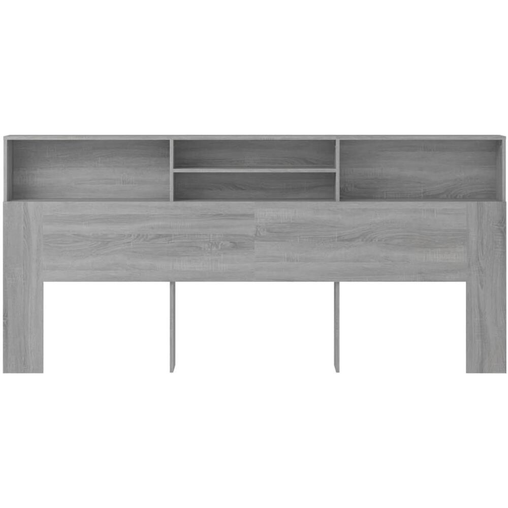Testiera Con Contenitore Grigio Sonoma 220x19x103,5 Cm - Foto 3