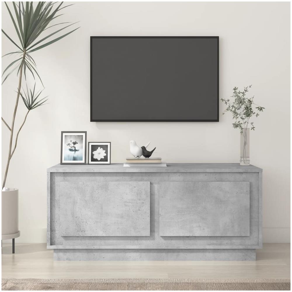 Tavolino Salotto Grigio Cemento 102x50x44 Cm Legno Multistrato - Foto 1