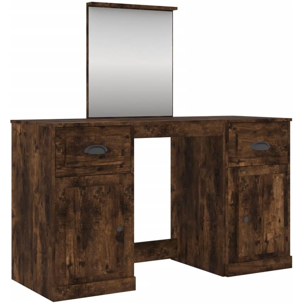 Toeletta Con Specchio Rovere Fumo 130x50x132,5 Cm - Foto 2
