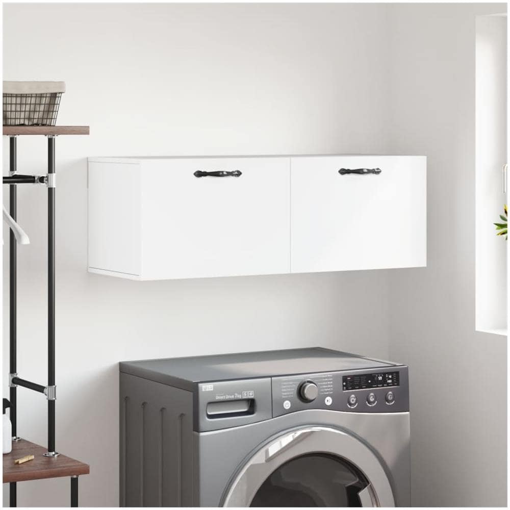 Mobile A Parete Bianco 100x36,5x35 Cm In Legno Multistrato - Foto 1