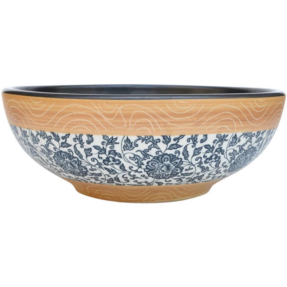 Lavabo Da Appoggio Multicolore Rotondo F41x14 Cm Ceramica - Foto 2