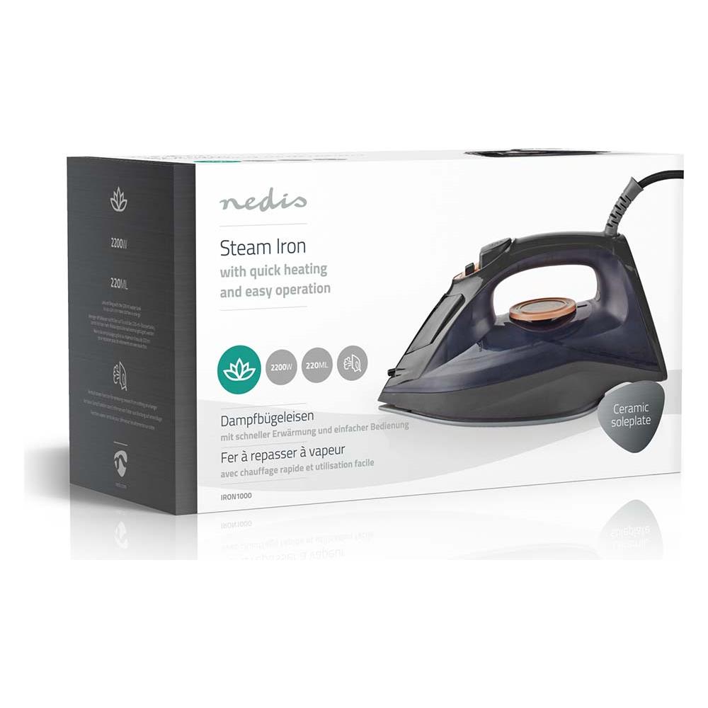 Ferro da Stiro a Secco IRON1000 Capacità 0.26 Litri Potenza 2200 Watt Colore Nero - Foto 10