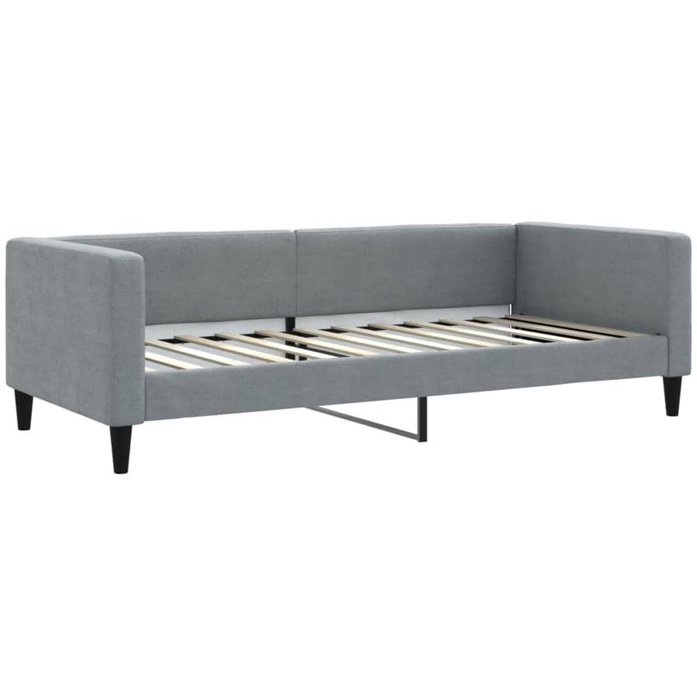 Letto Da Giorno Grigio Chiaro 90x200 Cm In Tessuto - Foto 1