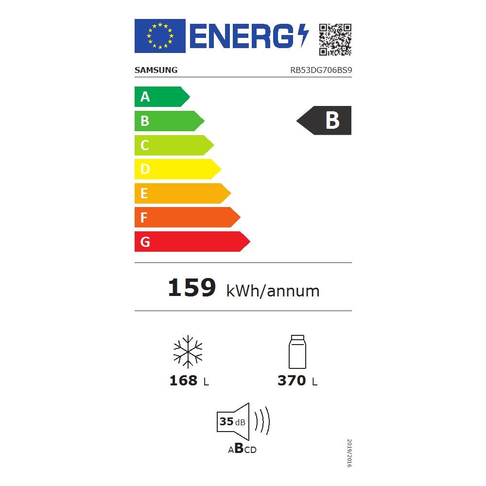 Frigorifero Combinato Doppia Porta RB53DG706BS9EF Total No Frost Capacità 538 Litri Classe B Colore Acciaio inossidabile - Foto 2