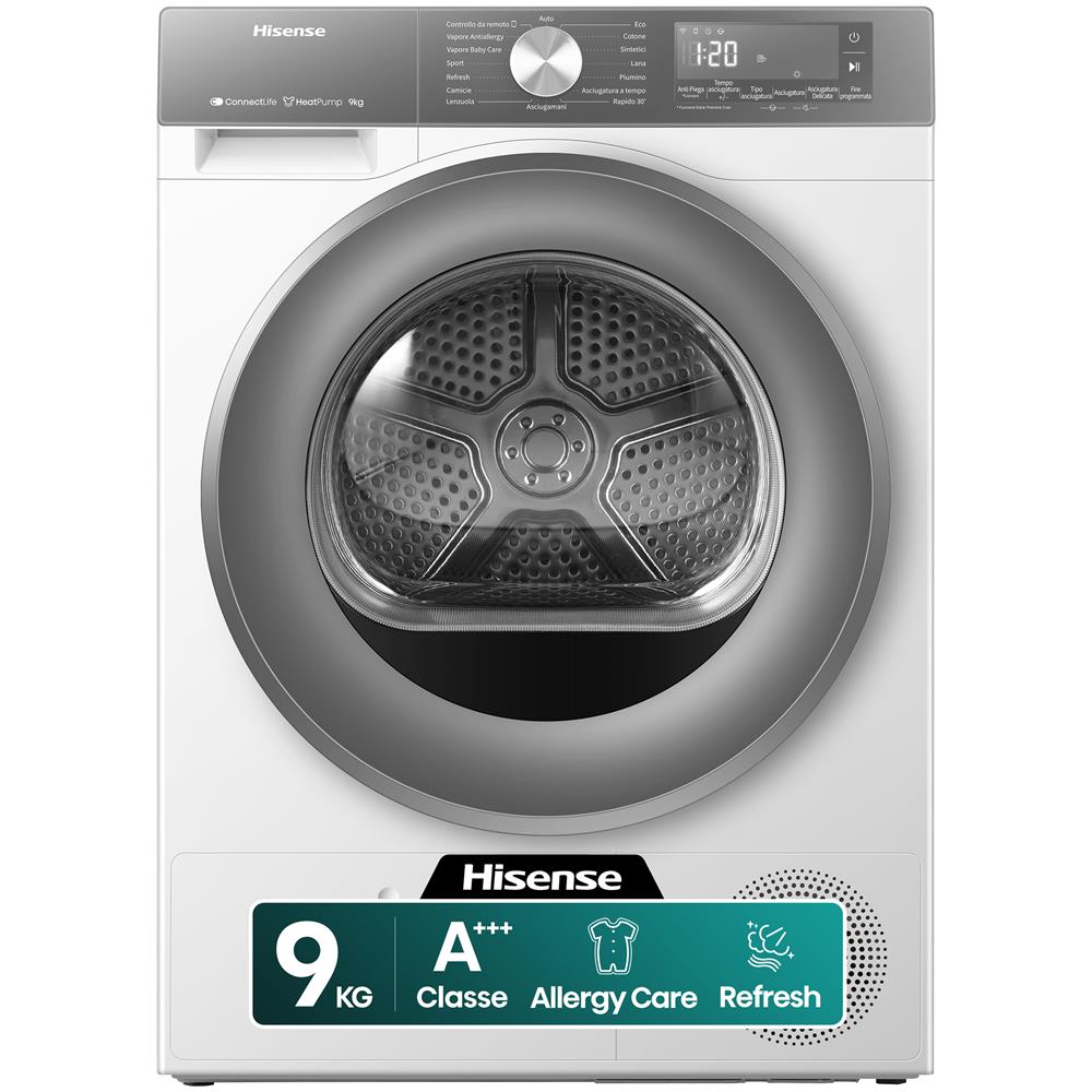 DH3S902BWCCA asciugatrice Libera installazione Caricamento frontale 9 kg Bianco - Foto 2