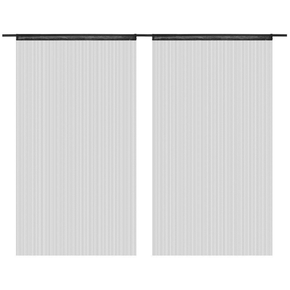 2 Pz Tende A Fili 100x250 Cm Nere - Foto 2