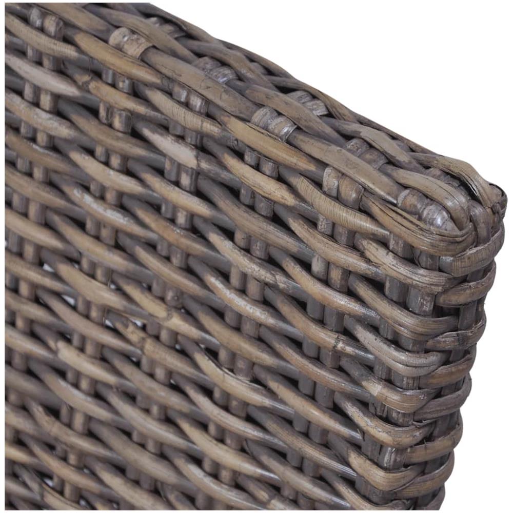 Sedie Sala Da Pranzo 4 Pz In Rattan Kubu E Legno Di Mango Marroni - Foto 7