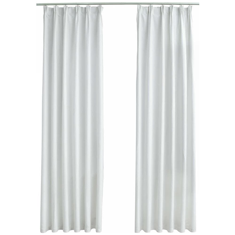 Tende Oscuranti Con Ganci 2 Pz Avorio 140x245 Cm - Foto 2