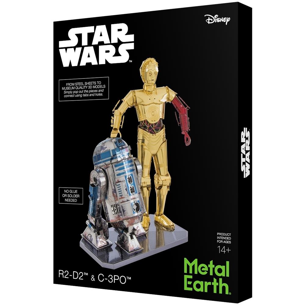 Metal Earth Star Wars R2-d2 & C-3po, Gift Box Puzzle Di Metallo 3d - Foto 3