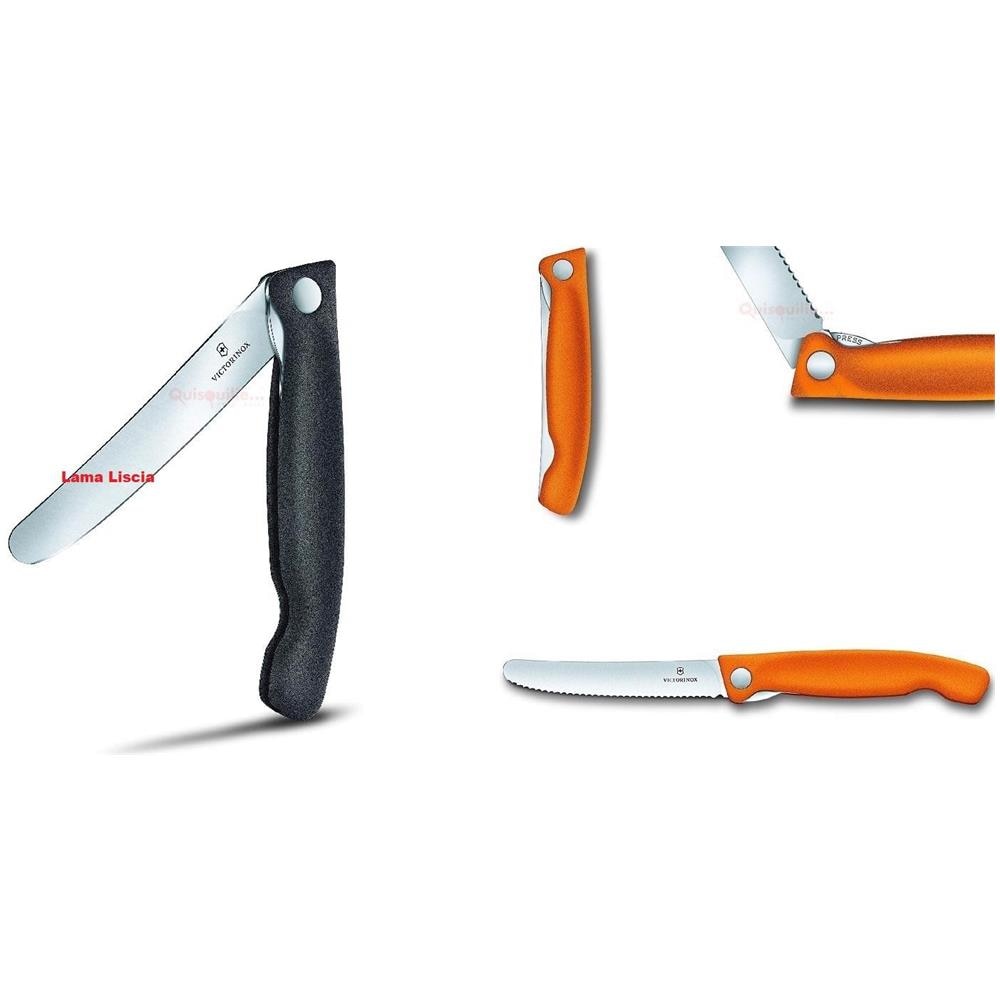 Swiss Classic - Coltello Pieghevole Per Verdure, Tascabile Lama Dentata, Qualità Made In Swiss - Nero Grafite - Foto 1