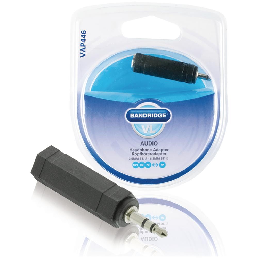Headphone Adapter 3.5mm Maschio Stereo 6.35mm Mono Femmina Nero cavo di interfaccia e adattatore - Foto 2