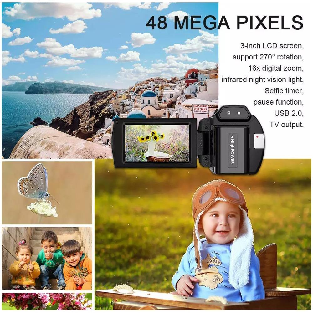 Videocamera 4k Uhd / 48 Mp / Grandangolo Con Zoom 16x - Foto 9
