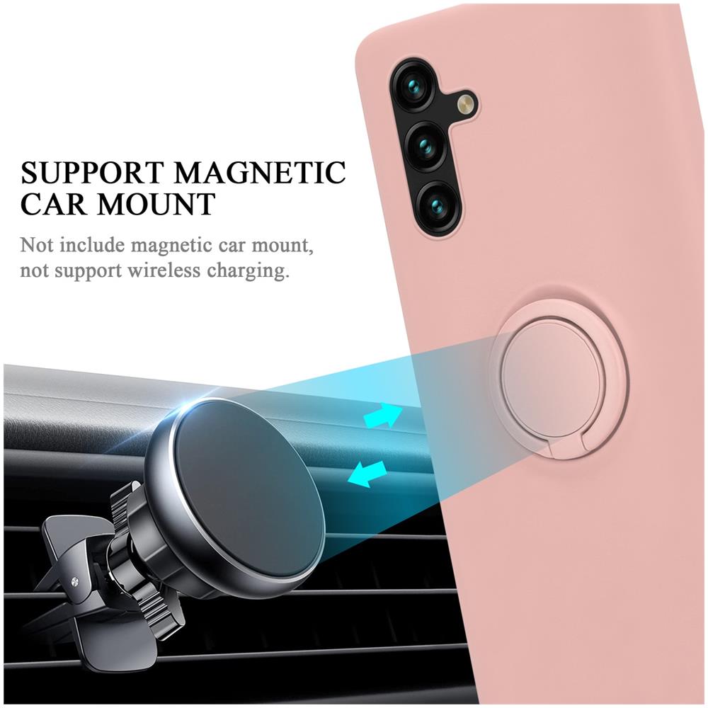 Custodia Compatibile Con Samsung Galaxy A13 5g In Liquid Rosa - Coperchio Protettivo In Silicone Tpu Flessibile Con Anello - Foto 8
