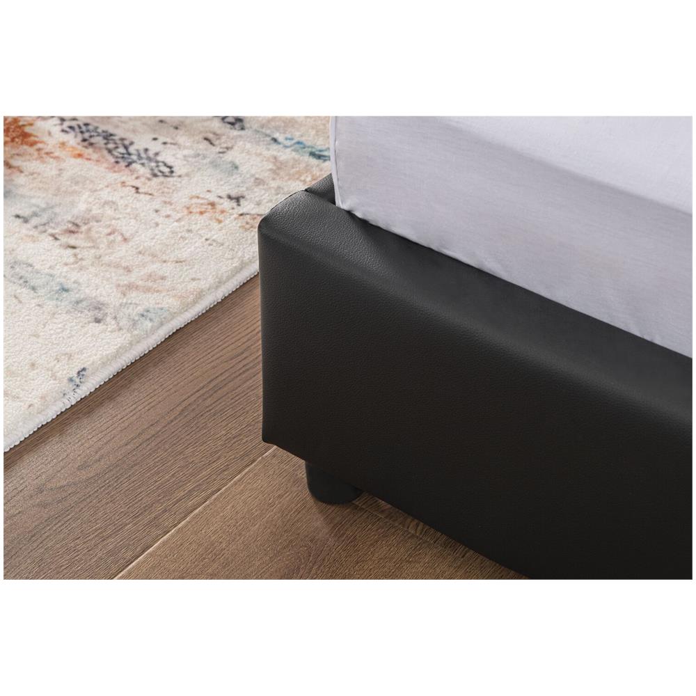 Chester Letto 160x200 In Ecopelle Nere - Foto 2