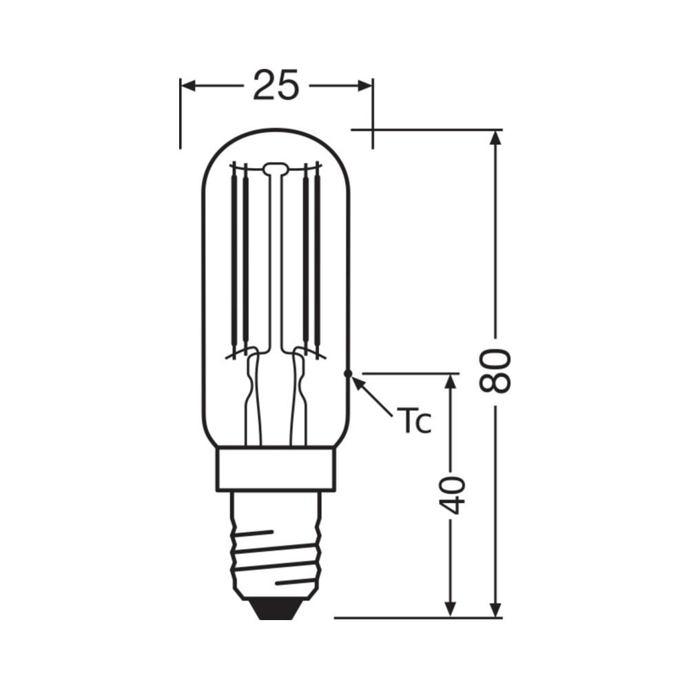 Lampadina Led Ledvance T E14 Trasparente 4.2w 470lm 2700k Ip20 300° [lv-4099854066665] - Foto 2
