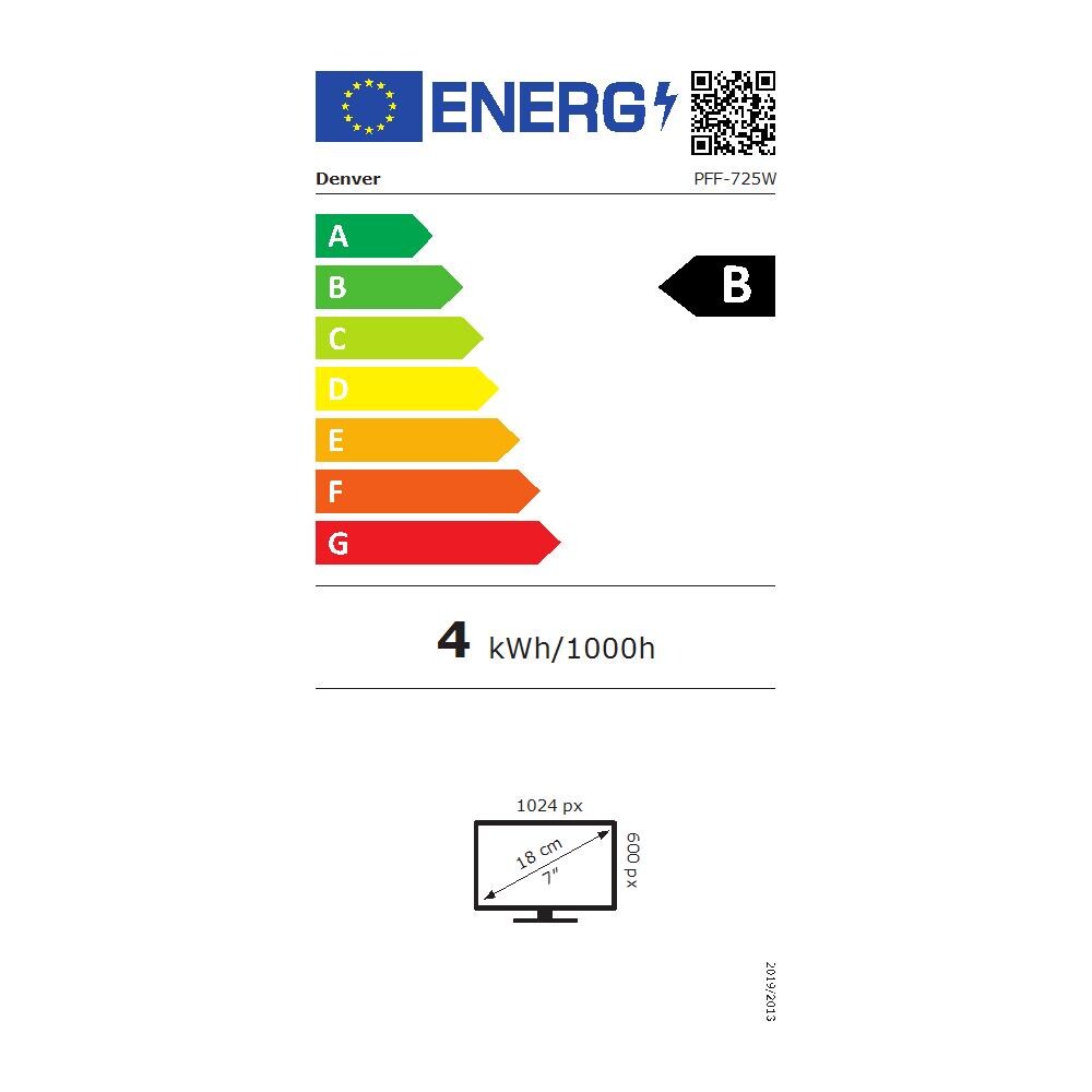 PFF-725W cornice per foto digitali Bianco 17,8 cm (7") Touch screen Wi-Fi - Foto 2