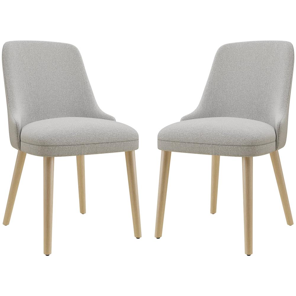 Sedie Da Pranzo Set Da 2 Con Schienale Alto Stile Vintage Chic, Seduta Confortevole, Ideali Per Cucina E Sala Da Pranzo, Grigio - Foto 1