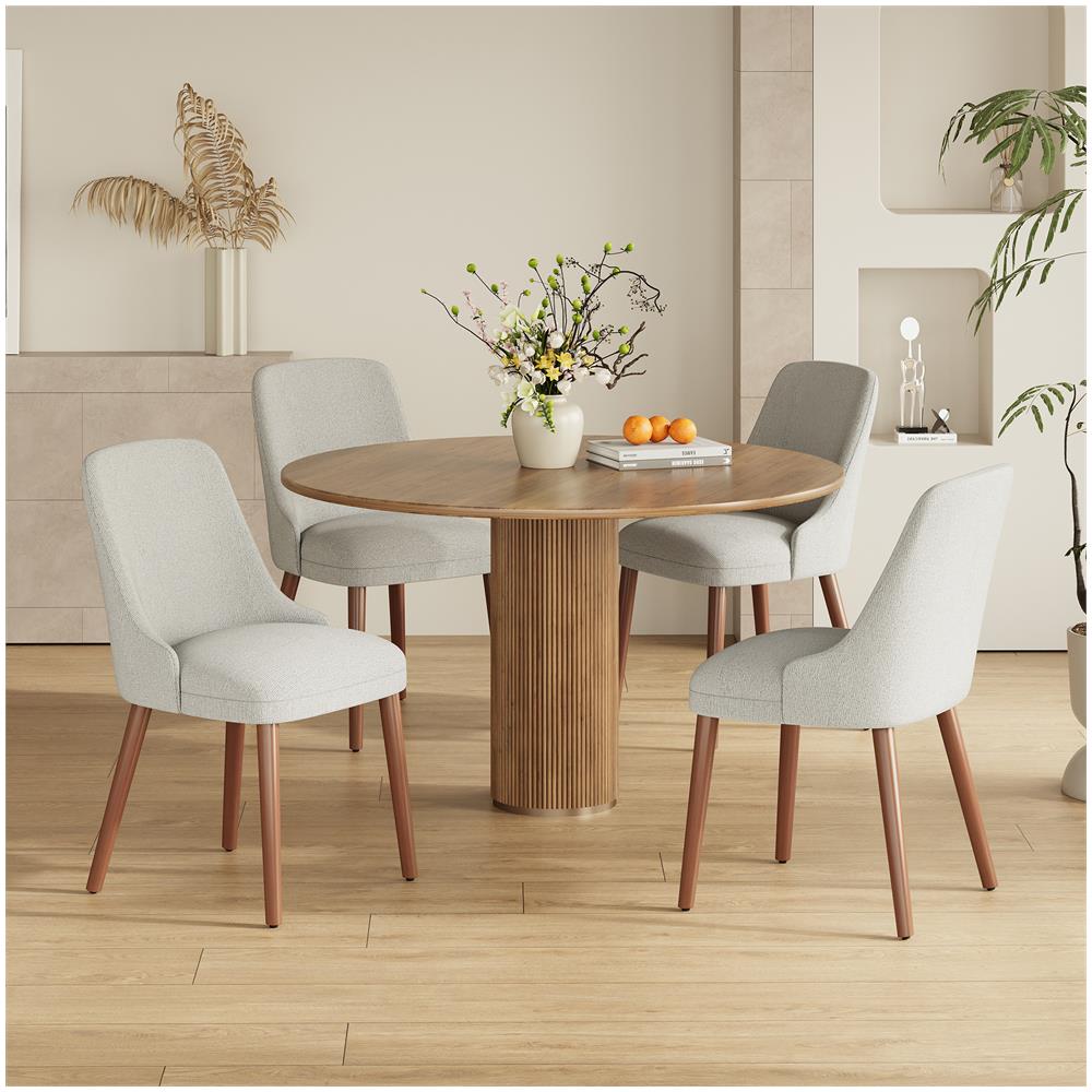 Sedie Da Pranzo Set Da 2 Con Schienale Alto Stile Vintage Chic, Seduta Confortevole, Ideali Per Cucina E Sala Da Pranzo, Grigio - Foto 8