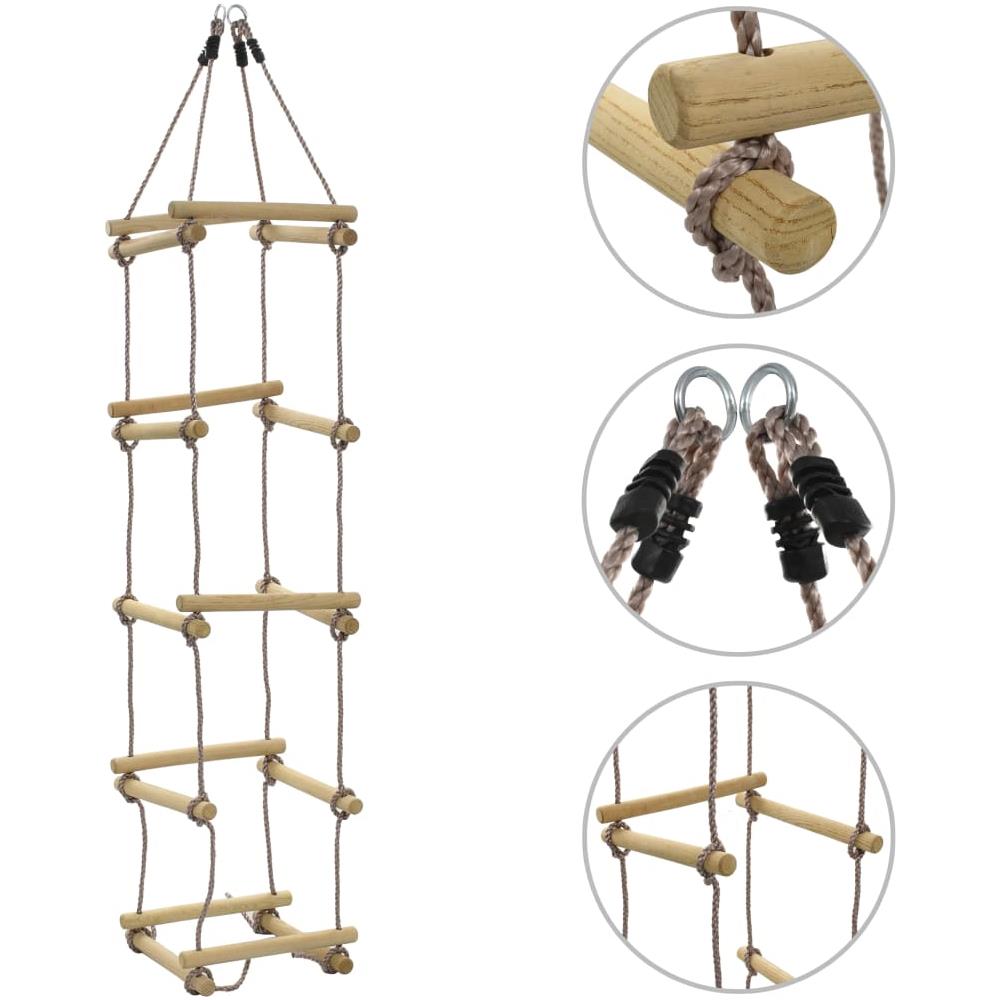 Scala Di Corda Per Bambini 200 Cm In Legno - Foto 1