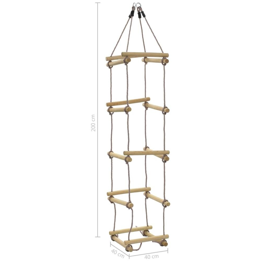 Scala Di Corda Per Bambini 200 Cm In Legno - Foto 7