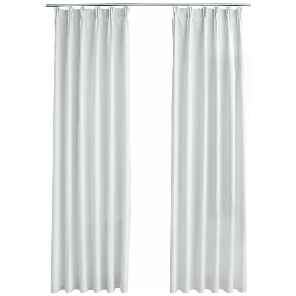 Tende Oscuranti Con Ganci 2 Pz Avorio 140x225 Cm - Foto 2