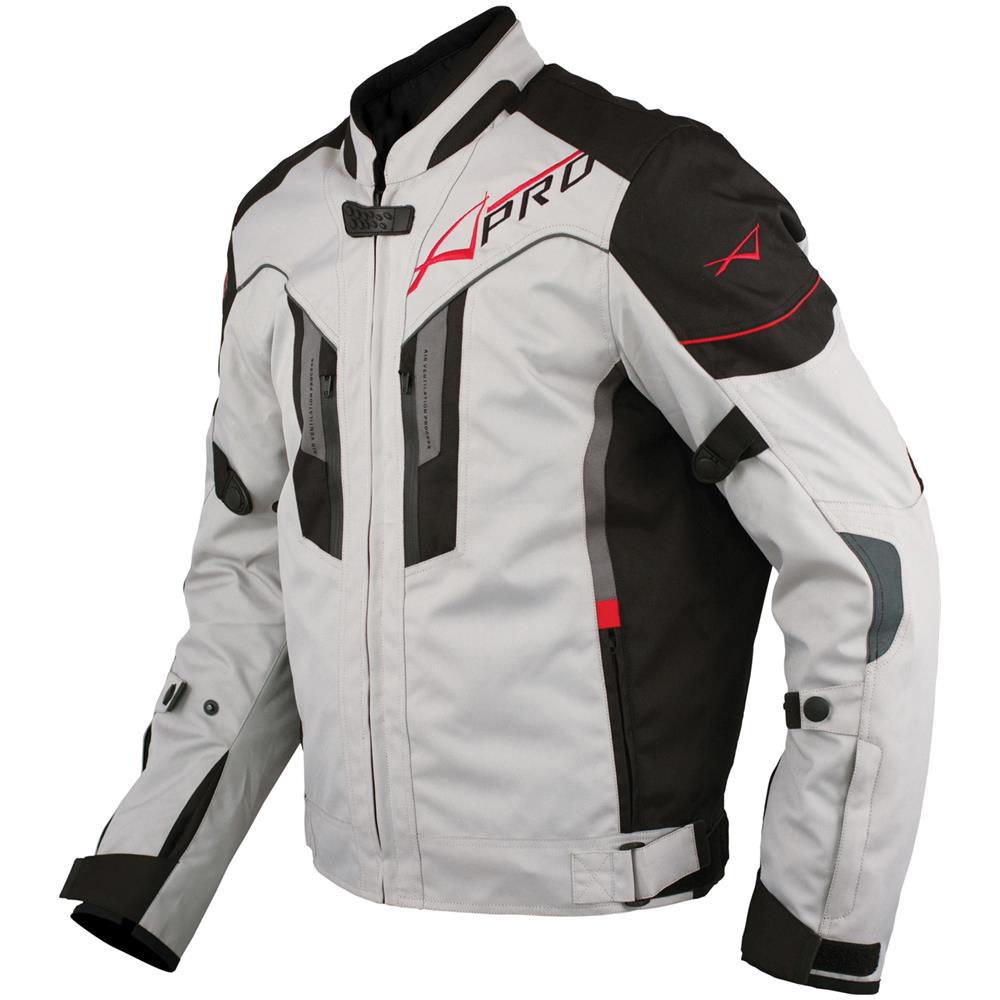 Giacca Moto Tessuto Sport Protezioni Ce Riflettente Ventilata Grigio 2x - Foto 5