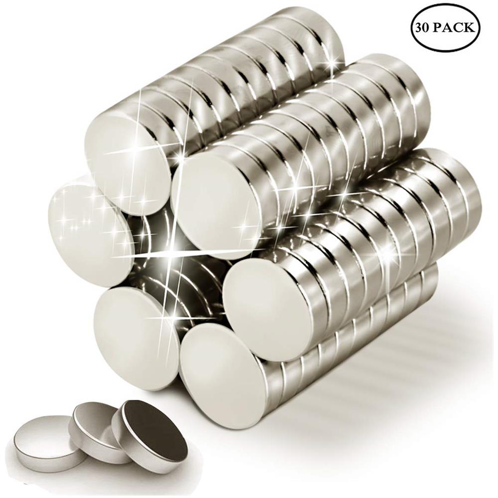 30pcs Rotonda Forti Magneti 15 X 4mm Giro Forte Magneti Magneti Al Neodimio Per Lavagne Frigo Artigianato Bacheca O Immagine Magnet - Foto 1
