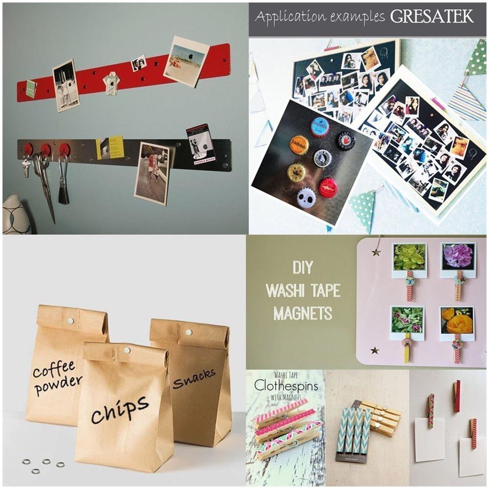 30pcs Rotonda Forti Magneti 15 X 4mm Giro Forte Magneti Magneti Al Neodimio Per Lavagne Frigo Artigianato Bacheca O Immagine Magnet - Foto 4