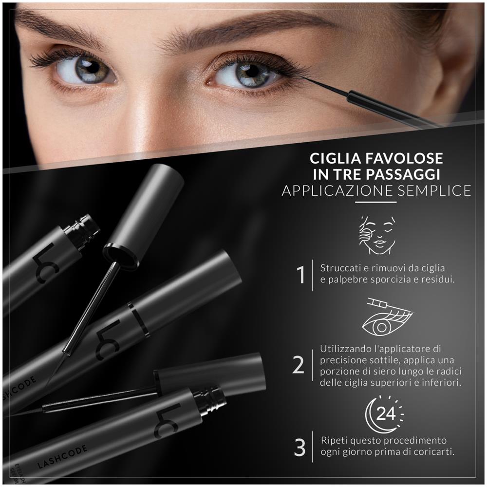 Eyelash Serum - Siero Per Crescita Veloce Di Ciglia E Sopracciglia, Nutriente, Idratante Ed Effetto Di Spessore, 5ml - Foto 2