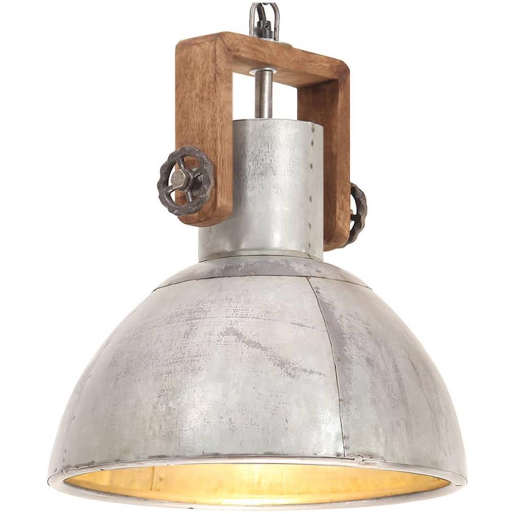 Lampada A Sospensione Industriale 25 W Argento Rotonda 30cm E27 - Foto 1