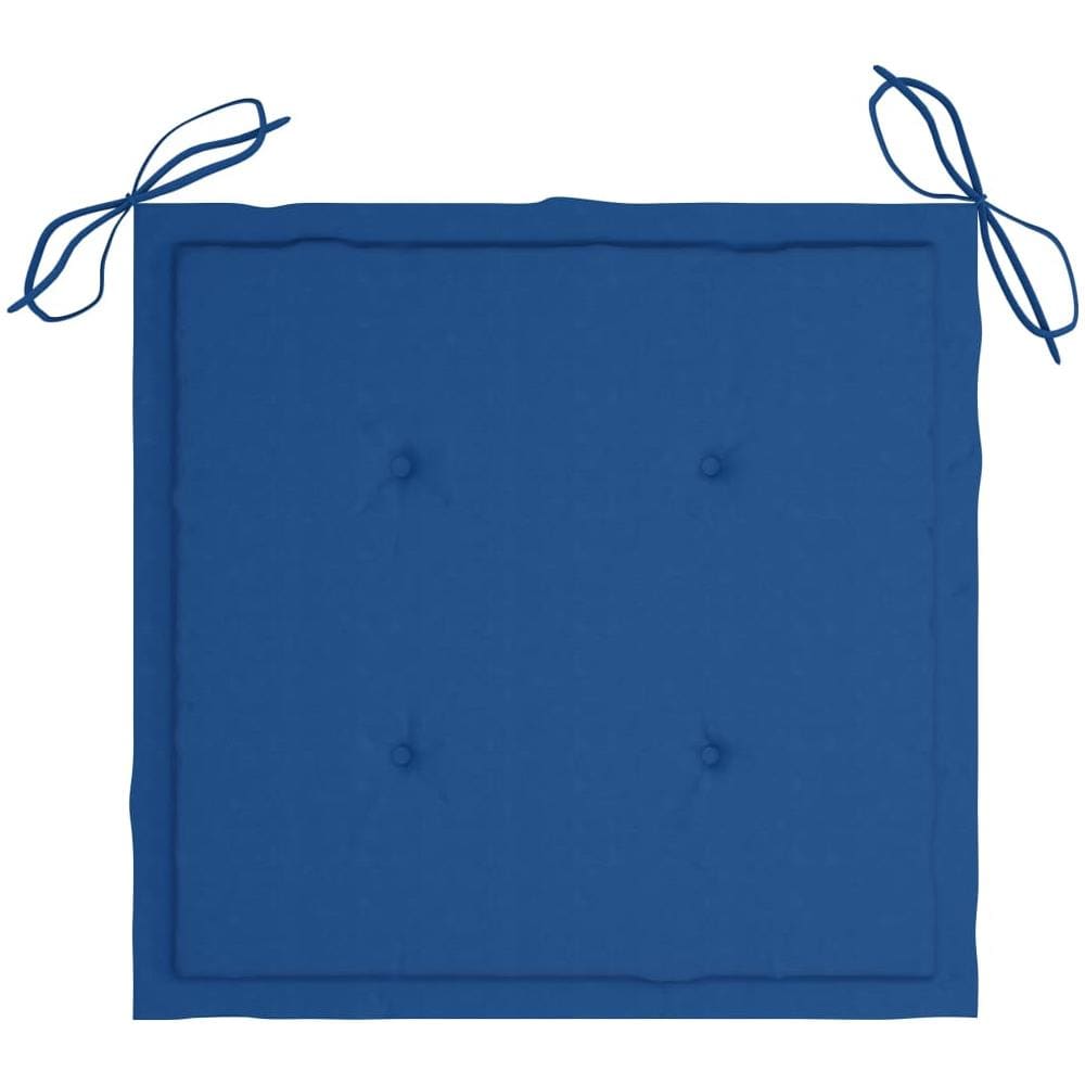 Cuscini per Sedie da Giardino 6 pz Blu Reale 50x50x3 cm Tessuto - Foto 2
