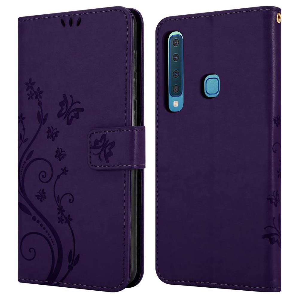 Cadorabo Custodia Compatibile Con Samsung Galaxy A9 2018 In Lilla Scuro Fiore - Coperchio Protettivo In Design Floreale Con Chiusura Magnetica, Funzione Stand E Slot Per Carte - Foto 8