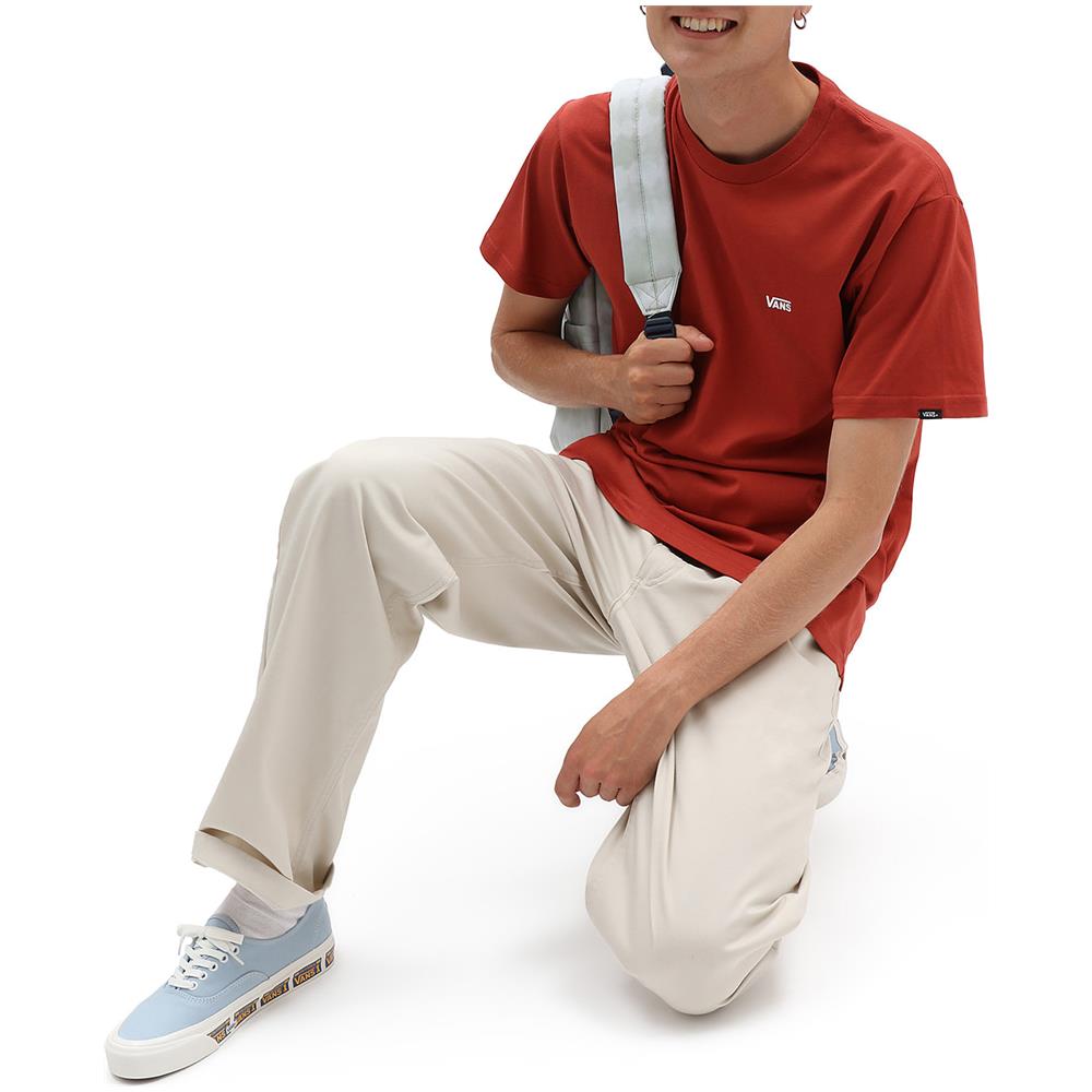 T-shirt Da Uomo Left Chest Logo Rossa Taglia S Codice Vn0a3czeyve - Foto 3