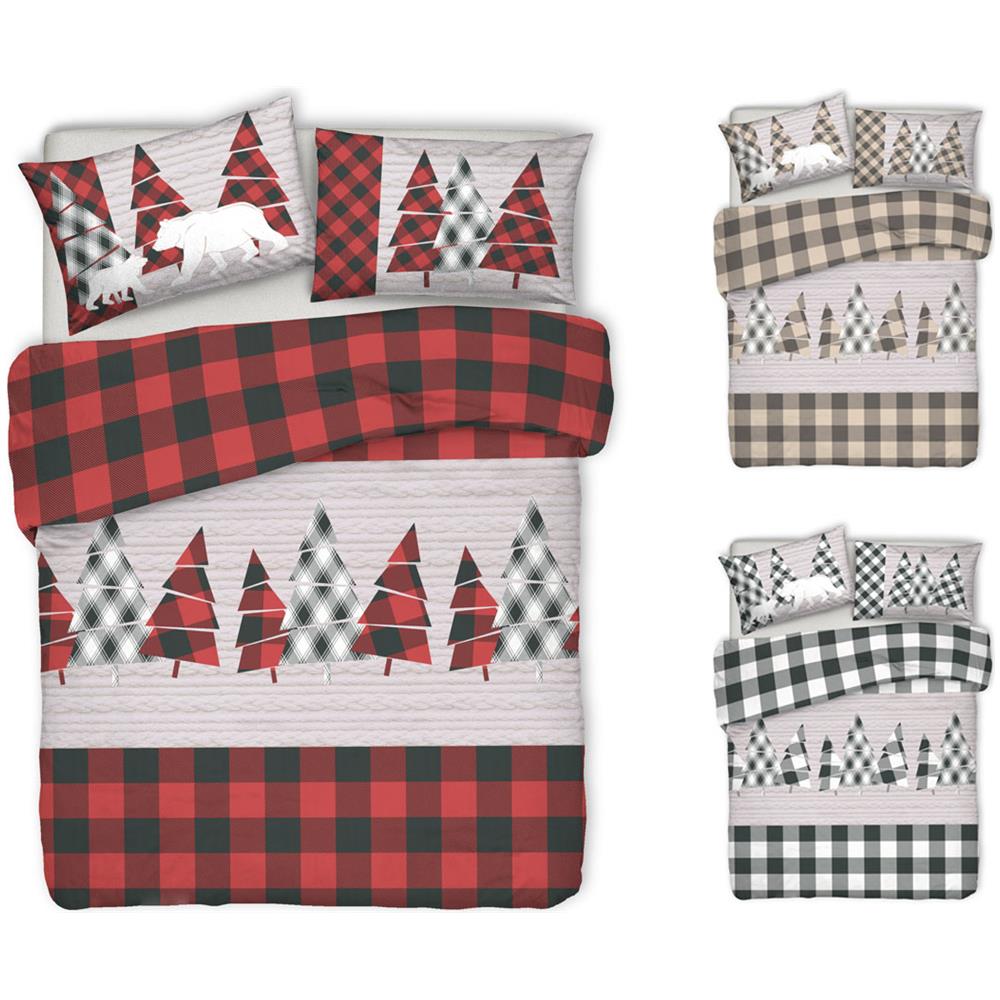 Copripiumino Sacco Piumone Pensieri Delicati Cotone Dis.Canada Singolo Rosso - Foto 7